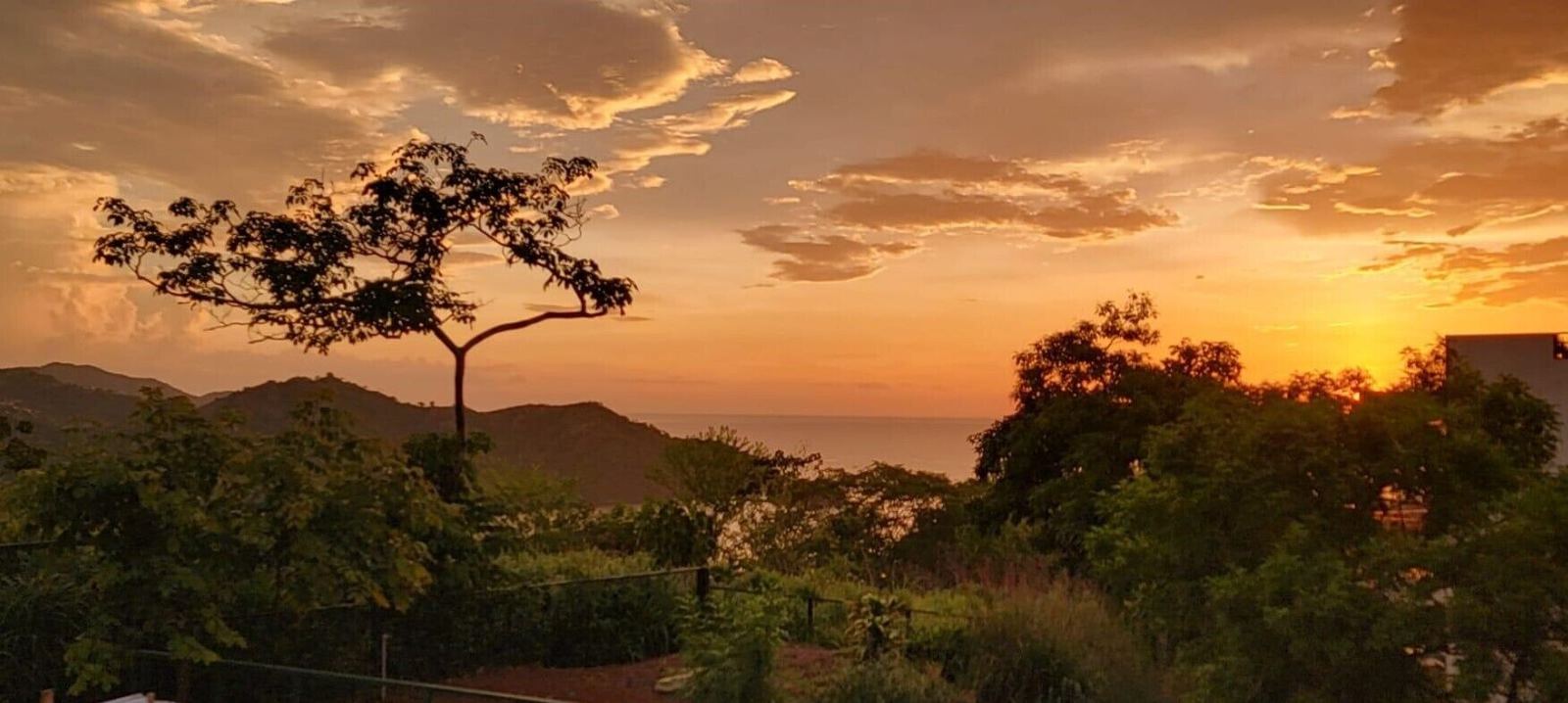 Sunset over the Pacific near Playas del Coco, five minutes from Cacique Retreat